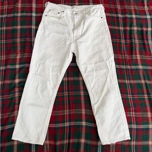 Agolde Men's Crisp White Straight Jeans